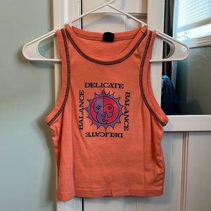 orange urban outfitters tank